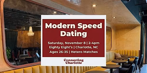 Modern Speed Dating & Match Making | 26-35 | Hetero Matches