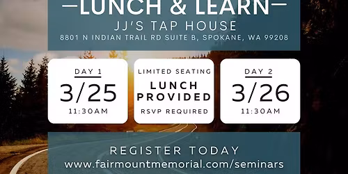 Planning for Tomorrow- Pre-Planning Lunch & Learn