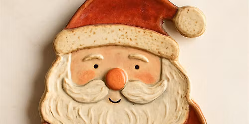 CLAY SANTA COOKIE PLATE FOR 8-12 YRS
