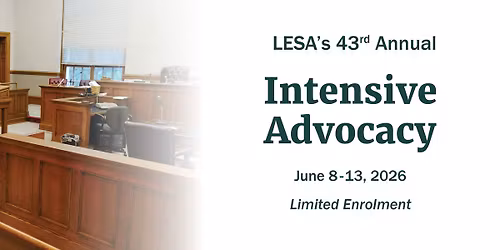 Sold Out- 43rd Annual Intensive Advocacy (Calgary)