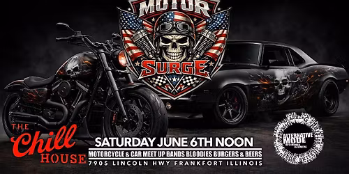 Motor Surge Motorcycle & Car Meet up at The Chill House Alt Mode Patio Stag