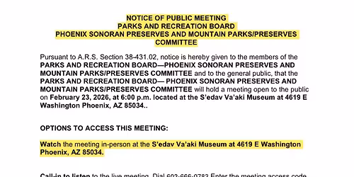 City of Phoenix Parks and Recreation Board Meeting \ud83c\udfde\ufe0f\ud83c\udfdc\ufe0f\ud83e\udd7e