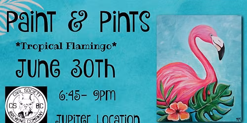 Tropical Flamingo Paint Night 