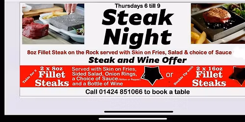 Every Thursday Steak on a hot rock