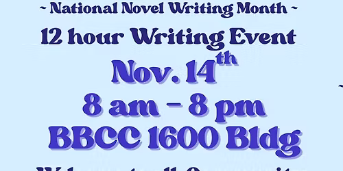 National Novel Writing Month Celebration