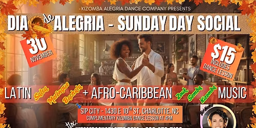 Day Social! Latin and Afro-Caribbean Music (Kizomba lesson included)