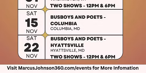 Marcus Johnson Live: The FLO Experience at Busboys and Poets Hyattsville