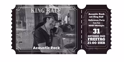 King Ralf live \u2013 Halloween-Party im Felix Pub