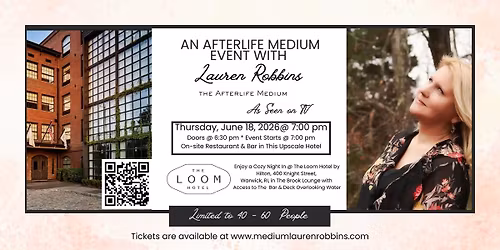 Warwick, RI - Afterlife Medium Event with Lauren Robbins, Seen on TV