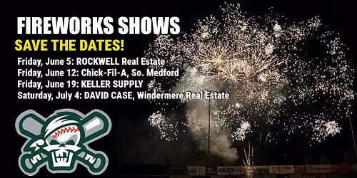 Fireworks Show Games: Save the Dates | Thank you SPONSORS!