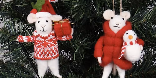Christmas Mice Needle felting workshop- suitable for beginners
