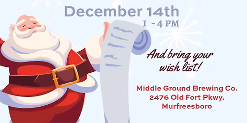 Free Photos with Santa at Middle Ground Brewing Company