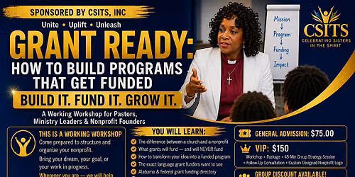 GRANT READY: HOW TO BUILD PROGRAMS THAT GET FUNDED