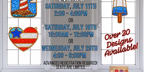 Resin Stained Glass Workshop - July 18