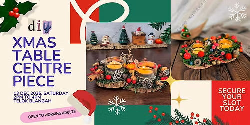 FREE DIY Christmas Candle Table Centre Piece