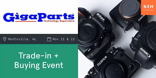 Sell your camera gear (free event-no ticket needed) at Gigaparts