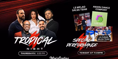 Tropical Thursdays + Dance Performances at Moe's Cantina River North