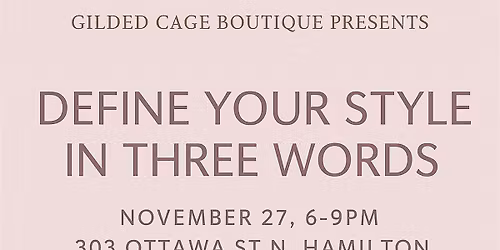 Define your style in 3 words