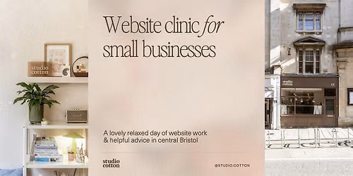 Website Clinic with Studio Cotton ~ Help & advice for small businesses