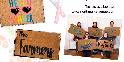 Sip + Paint Doormat Decorating at NMV \ud83c\udfa8\ud83e\udd42\ud83d\udc96