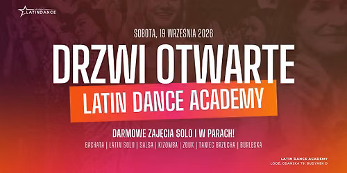 Taneczne Drzwi Otwarte Latin Dance Academy! | 19 wrze\u015bnia '26