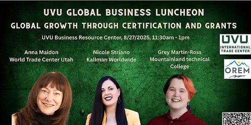 Certification & Grants: International Business Opportunities in Utah