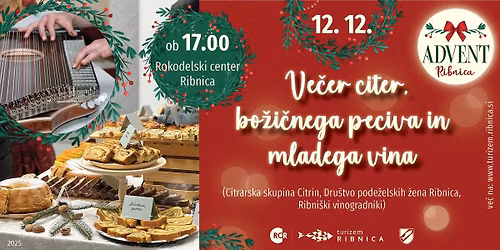 Večer citer, božičnega peciva in mladega vina 