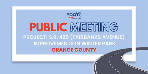 Open House: S.R. 426 Improvements in Winter Park