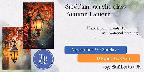 Sip&Paint Acrylic Painting Workshop "Autumn Lantern"