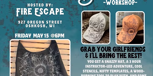 Hat or Tote Burning Workshop at Fire Escape 