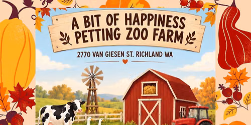 Fall Community Market & petting zoo experience @ a bit of happiness farm 