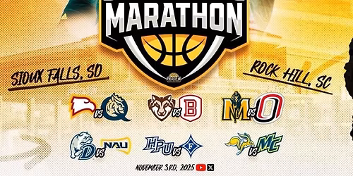 Field of 68 Opening Day Marathon Mens Basketball at Sanford Pentagon