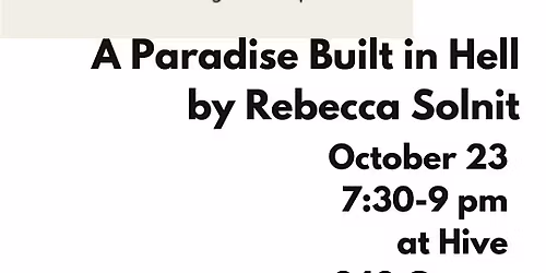 GET REAL! Non Fiction Book Group: A Paradise Built in Hell