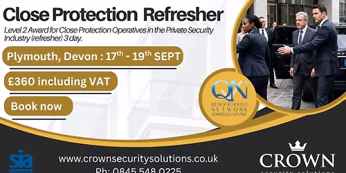 Close Protection Refresher -Plymouth