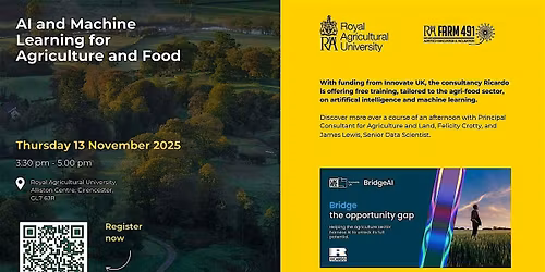 \u2018AI and Machine Learning for Agriculture and Food\u2019
