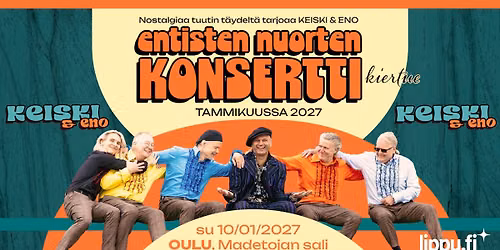Entisten nuorten konsertti su 10.1.2027 Oulu, Madetojan sali