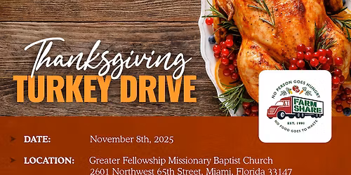 Thanksgiving Turkey Drive 2025 with Sen. Shevrin Jones & Rep. Ashley Gantt