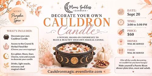 Decorate Your Own Cauldron Candle