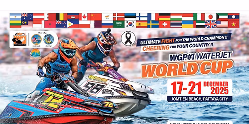 \ud83c\udf0a\ud83c\udfc1\u0e01\u0e32\u0e23\u0e41\u0e02\u0e48\u0e07\u0e02\u0e31\u0e19\u0e40\u0e08\u0e47\u0e15\u0e2a\u0e01\u0e35\u0e40\u0e27\u0e34\u0e25\u0e14\u0e4c\u0e04\u0e31\u0e1e 2025 "WGP#1 WATERJET\n\nWORLD CUP"