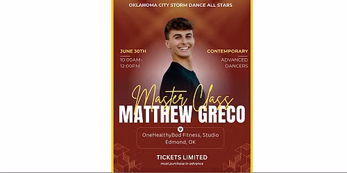 Matthew Greco Master Class 2026, A Storm Dance Event