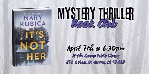 Book Club Discussion: It's Not Her by Mary Kubica