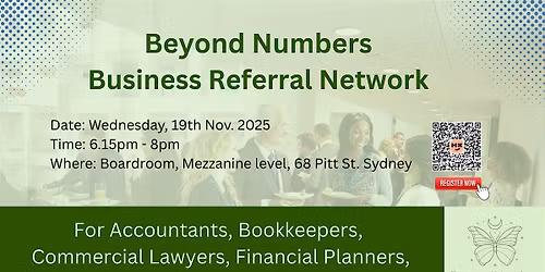 Business Referral Network for Accountants, Bookkeepers, Planners & Brokers