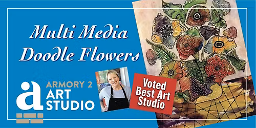 Mixed Media Doodle Flowers