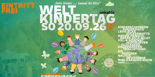 WELTKINDERTAG 2026 - liebe Kinder ..... kommt ihr bitte