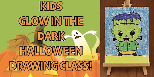 Kids Glow in the Dark Halloween Oil Pastels Workshop