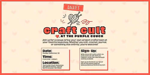 Craft Cult at the Purple Couch