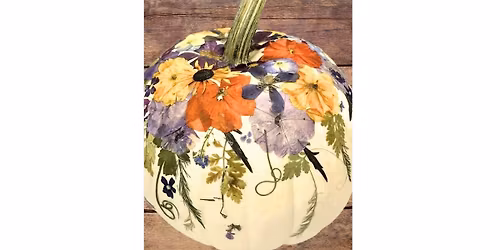 Fletcher Bay, Bainbridge (Coppertop Location) -Pressed Flower Pumpkin