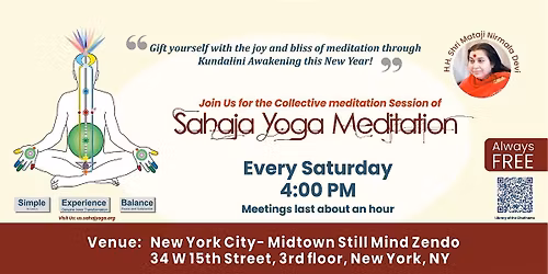 Free one-hour meditation classes for self-discovery and inner peace - NYC