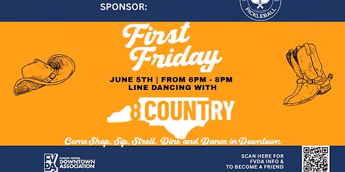 First Friday Presents Line Dancing with 8 Count Country