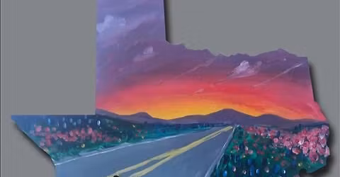 Texas Highway Cutout (Add A Candle)